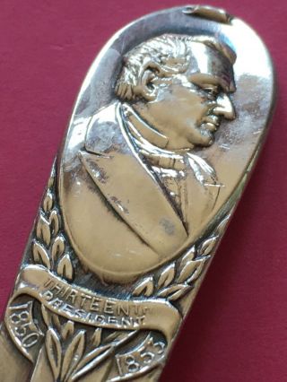 Millard Fillmore California Gold Rush Souvenir Spoon Wm Rogers Is Silverplate