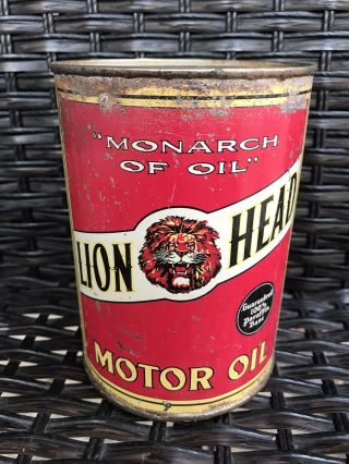 Gilmore Lion Head Motor Oil Quart Can
