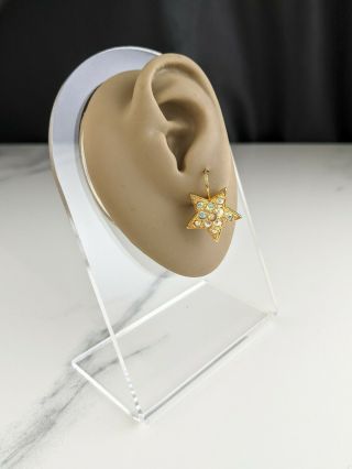 Lovely Blue Aurora borealis Stars lever back Earrings by Kirks Folly Jewellery 3