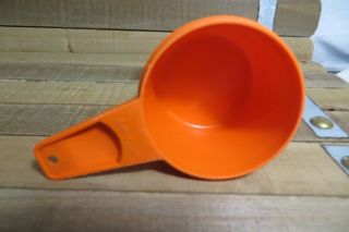 Vintage Tupperware Orange Single Plastic Measuring Cup,  3/4 Cup,  762 - 7