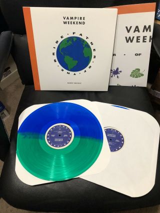 Vampire Weekend " Father Of The Bride " 2lp Green/blue Spotify Vinyl 2000 Pressed
