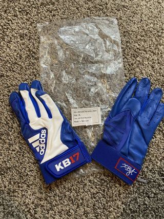 Kris Bryant Game Issued Pe Adidas Batting Gloves - Chicago Cubs 2017