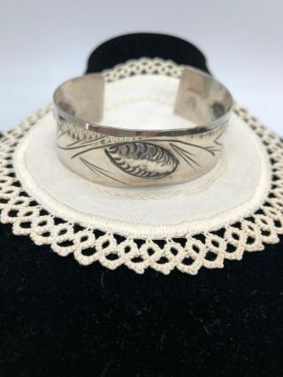 Vintage Stuart Nye Sterling Silver Pine Cone Cuff Bracelet