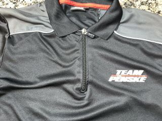 Puma Team Penske Pit Crew Polo Shirt Nascar Team Issued Blaney Logano Kes Lg