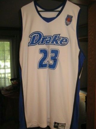Drake Bulldogs Ncaa 2006 Centennial Game Worn Adidas Basketball Jersey
