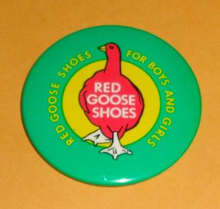 Vintage Red Goose Shoes Advertising Pocket Mirror Americana