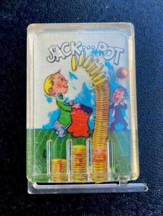 Vintage Cracker Jack Toy Prize Jackpot Pinball Game 1960 
