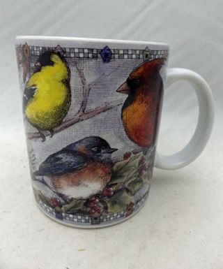 Lang And Wise - Feathered Friends Coffee Cup/mug - 1998 - 3 7/8 " Tall - Euc