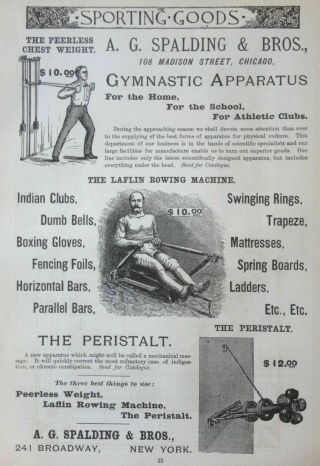 Antique 1888 Ad (1800 - 14) A.  G.  Spalding & Bros.  Sporting Goods