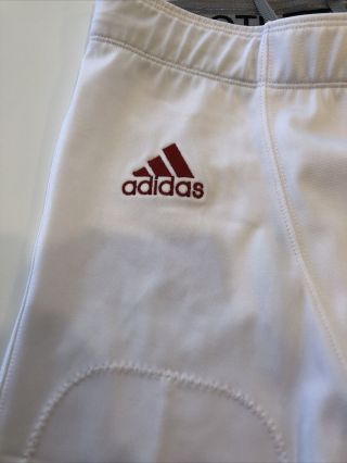Game Worn Indiana Hoosiers White Football Pants.  Made By Adidas.  Size M 2