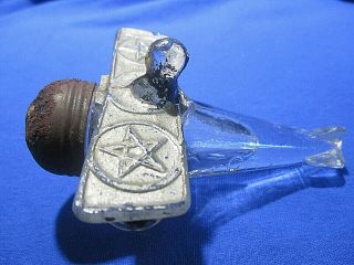 Vintage 1928 Victory Airplane " Spirit Of Goodwill " Glass Candy Container