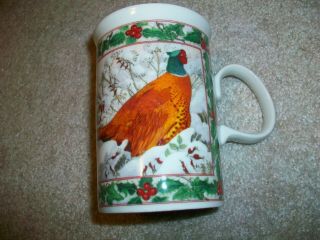 Dunoon Made In Scotland Porcelain Coffee Tea Cup Mug Winter Pheasant Grouse