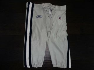 Dallas Cowboys Game Issued Pants Away Silver 2007 Size 38 Short With Belt Prova
