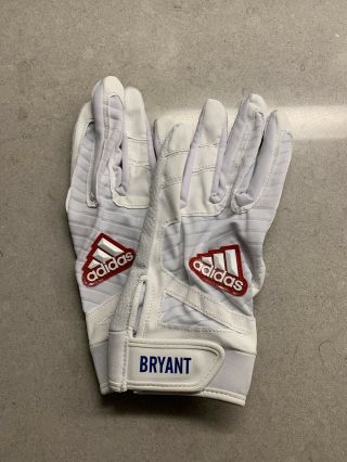Kris Bryant Game Issued Batting Gloves.  Adidas Player Issued Pe Chicago Cubs