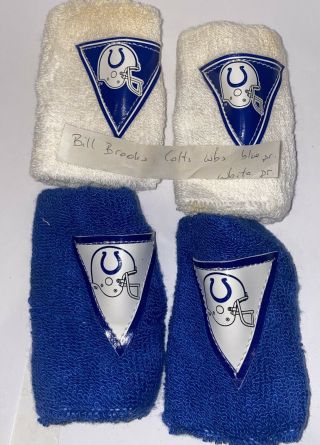 Bill Brooks 80 Indianapolis Colts Player Worn Football Wristbands
