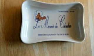 Le Manoir Du Colombier Soap Dish Porcelain Chateauroux France Approx.  2 1/2 X 4