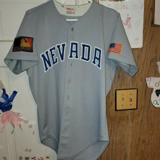 Nevada Wolfpack 11 Gray Game Worn College Baseball Road Jersey Size 42