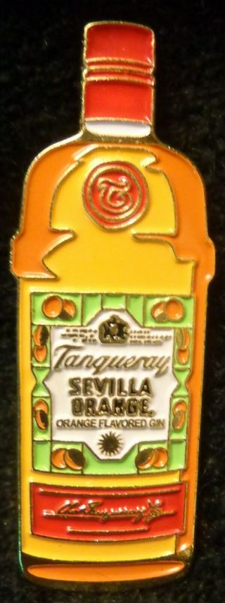 Tanqueray Sevilla Orange - Small Bottle Pin - Jacket Or Hat Or Tie Pin - Metal