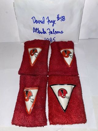 1985 Atlanta Falcons David Frye 58 Player Worn Wristbands Sweatband