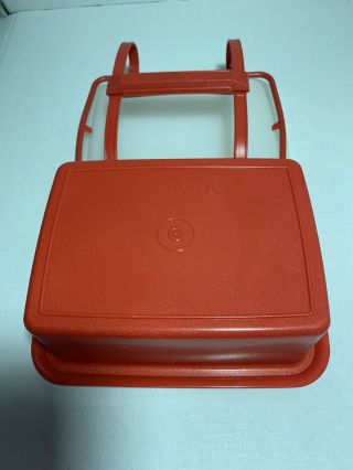 Vintage Orange Tupperware Pak - N - Carry Lunch Box/Container 2