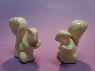 Vintage White Squirrel Salt And Pepper Shakers