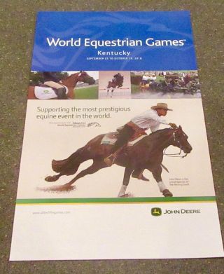 John Deere - World Equestrian Games Poster (lexington,  Kentucky 2010) Rare