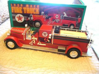 Texaco Gas 1929 Mack Fire Truck Die Cast Metal Bank 15th In Series Nib