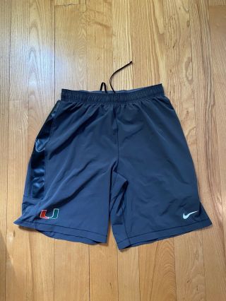 Miami Hurricanes Football Team Issued Shorts Size Large
