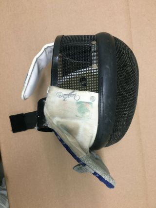 Old Foil Fencing Mask For Display Prop Only Metal Mesh Adjustable Back