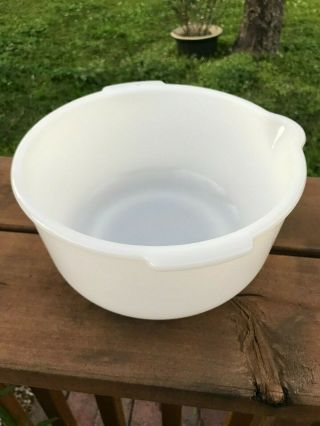 Vintage Glasbake Sunbeam Milk Glass Mixing Bowl 9 " X 5 " Euc
