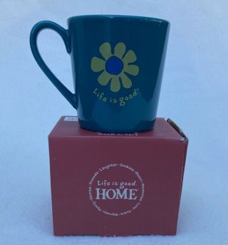 Life Is Good Home Blue Do What You Like Daisy Flowers Coffee Mug Cup Heavy Mug