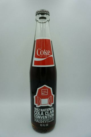 1982 National Cola Clan Convention Nashville Coke Coca - Cola Bottle Vintage Rare
