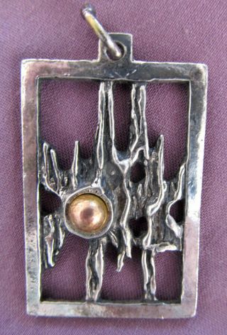Robert Larin,  Canada,  Abstract Brutalist Pendant,  Signed 1960’s