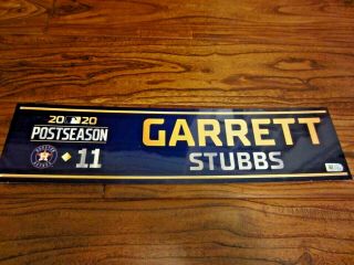 Garrett Stubbs 2020 Astros Game Locker Room Name Plate Postseason Mlb 11
