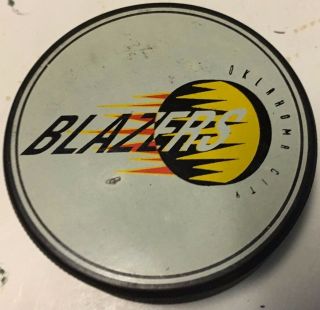 1992 - 94 Oklahoma City Blazers Game Hockey Puck Chl