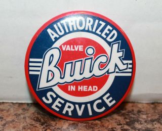 Vintage Style Enamel Sign Photo Fridge Magnet 2 1/4 " Buick Service Valve In Head