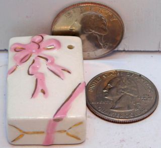 Arcadia Single Mini Miniature Salt And Pepper Shakers Pink Ribbon Bow Present