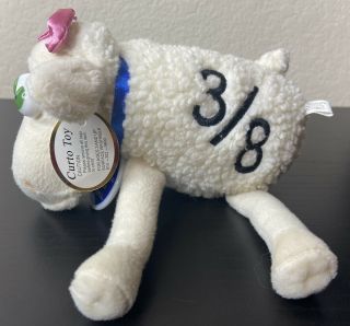 Serta Counting Sheep 3/8 Plush Stuffed Animal Toy Advertising Pink Bow 3