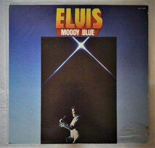 Elvis Presley - Moody Blue Lp - 1977,  Rca Victor Afl1 - 2428,  Rare Black Vinyl