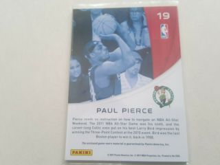 Paul Pierce 2010 - 11 Panini Season Update Game Worn All Star Jersey 19 Celtics 2