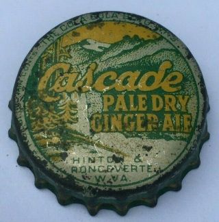 Cascade Pale Dry Ginger Ale Soda Bottle Cap; Hinton & Ronceverte,  Wv; Cork