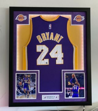 Kobe Bryant Signed Jersey Framed W/coa Rare