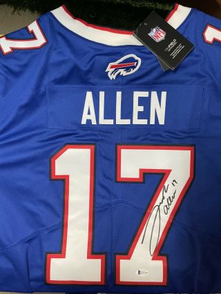 Josh Allen Signed Buffalo Bills Nike Elite On Field Jersey Beckett Autograph