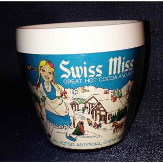 Vintage 1970s Swiss Miss Hot Chocolate Cocoa Mug Advertising Promo