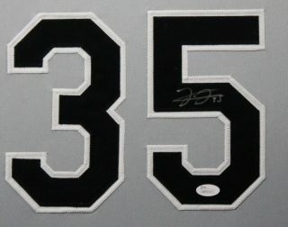 FRANK THOMAS (White Sox grey TOWER) Signed Autographed Framed Jersey JSA 2