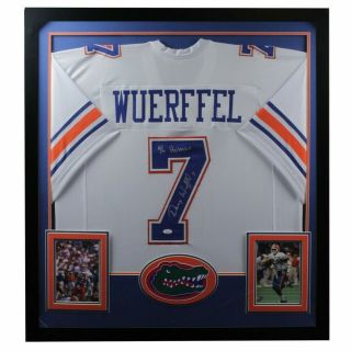 Danny Wuerffel Signed Florida Gators Framed Premium Deluxe Jersey - Jsa