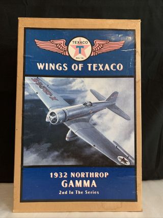 Ertl Texaco Wings Of Texaco 1932 Northrop Gamma Die Cast Metal Locking Coin Bank