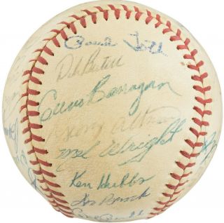 1962 Chicago Cubs Team Signed Baseball W Ken Hubbs Mlb Beckett - Autograph