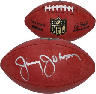 Jimmy Johnson Dallas Cowboys Autographed Duke Pro Football
