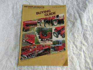 1983 Massey Ferguson Implements Buyers Guide Brochure Baler Rakes Loaders Plows